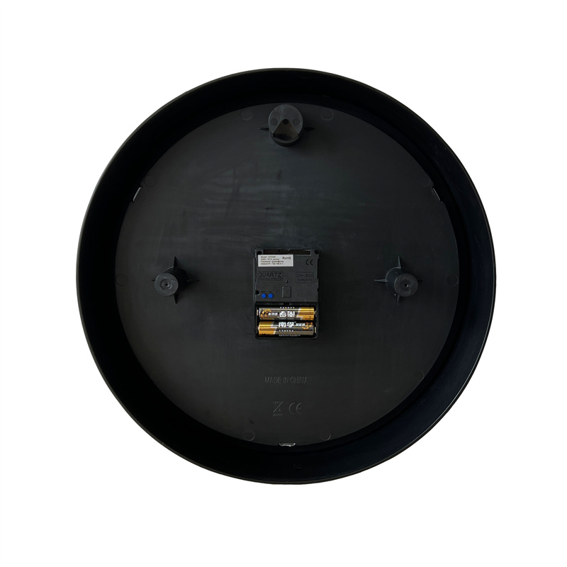 Orologio da parete analogico rotondo nero da 13,7